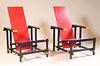 Pair of Chairs, After Gerrit Thomas Rietveld