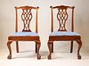 Pair of NY Chippendale Mahogany Chairs