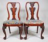 Pair George II Anglo-Chinese Huang Huali Chairs