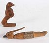 Carved Maple Bird-Form Whistle