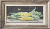 Vintage Oil on Panel Still Life, "Ears of Corn", Signed Chamberlain