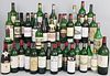 Collection of 43 Vintage 1970s, 1980s, 1990s and 2000s Wine Bottles