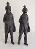 Pair of Vintage Cast Iron Figural Native American Andirons