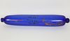 Decorated Cobalt Glass Rolling Pin, late 19th Century
