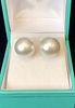 Pair of Fine 12.4mm White South Sea Pearl Earrings