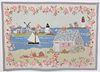 Claire Murray Wool Hooked Rug "Cottages and Lighthouses"