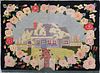 Vintage Claire Murray Hooked Rug of a Nantucket Cottage