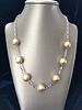 15mm Gold South Sea Pearl Tin Cup Necklace