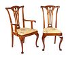 Eleven George II Style Mahogany Dining Chairs
Height 42 1/2 inches.