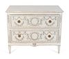 A Louis XVI Style Painted Commode
Height 33 1/2 x length 40 1/2 x depth 21 inches.
