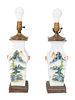 A Pair of Chinese Porcelain Vases 
Height of vase, 11 1/4 inches.