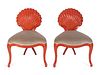 A Pair of Christoper Guy Red Lacquer Venus Chairs
Height 34 1/2 inches.