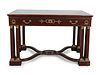 An Empire Style Gilt-Metal-Mounted Mahogany Library Table
Height 30 3/4 x length 48 x depth 30 inches.