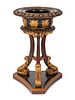 A Regency Style Parcel-Gilt and Ebonized Mahogany Jardiniere 
Height 39 x top diameter 26 inches.