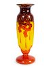 A Le Verre Francais Cameo Glass Vase
Height 12 5/8 inches.