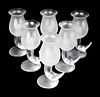 A Set of Six Frank Gehry for Swid Powell Frosted and Colorless Glass Goblets
Height 7 1/2 inches.