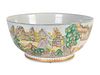 A Chinese Export Style Porcelain Punchbowl
Height 8 x diameter 15 1/2 inches.