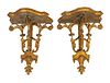 A Pair of George III Style Giltwood Brackets
Height 15 x width 11 inches.