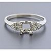 Art Deco Platinum Diamond Engagement Ring Mounting