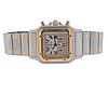 Cartier Santos Galbee 18k Gold Steel Chronograph Date Watch 2425
