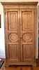 Antique English Pine Two-Door Pantry Cupboard, 19th Century