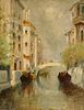 Martin Rico y Ortega Impressionist Canal Painting