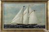 Attributed to William Pierce Stubbs (American 1842-1909), oil on canvas portrait of the schooner