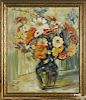 Attributed to Mary Elizabeth Price (American 1877-1965), oil on canvas floral still life