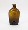 American Pressed Amber Glass Eagle Bottle