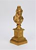 1870 Grand Tour Neoclassical Woman Gilded Bust