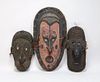 3PC Sepik River New Guinea Carved Wood Masks