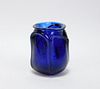 American Signed Dante Cobalt Blue Art Glass Vase