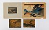 4 Utagawa Hiroshige Landscape Woodblock Prints