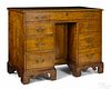 Rare mid-Atlantic Chippendale tiger maple kneehole desk, late 18th c., 32 1/2'' h., 44'' w.