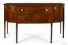 Massachusetts Federal mahogany sideboard, early 19th c., with banded edges, 40 1/2'' h., 70 1/2'' w.