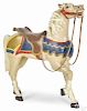 Carved and painted carousel horse, ca. 1900, outside row, 51'' h., 55'' l.