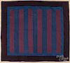 Pennsylvania Amish patchwork bar quilt, early 20th c., 92'' x 82''.