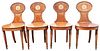 (4) Antique Mahogany Regency Chairs w/ Oval Backs