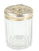 Crystal Canister with Silver Lid