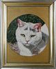 Helen Wilson Sherman  Oil on Canvas "Portrait of a White Cat"
