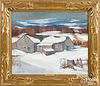 Arthur Meltzer oil on canvas winter landscape