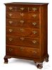 Pennsylvania Chippendale walnut tall chest