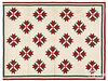 Red and green tulip quilt, late 19th c.