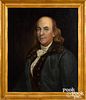 Oil on canvas portrait of Benjamin Franklin