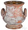 Large Virginia redware urn