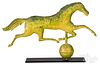 Swell bodied running horse weathervane, 19th c.