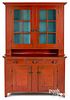 Ohio mennonite painted poplar Dutch cupboard