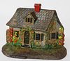 Vintage Painted Country Cottage Cast Iron Door Stop