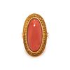 LUNA FELIX GOLDSMITH, YELLOW GOLD AND CORAL RING