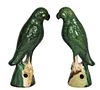 Pair of Chinese Sancai Glazed Parrots
